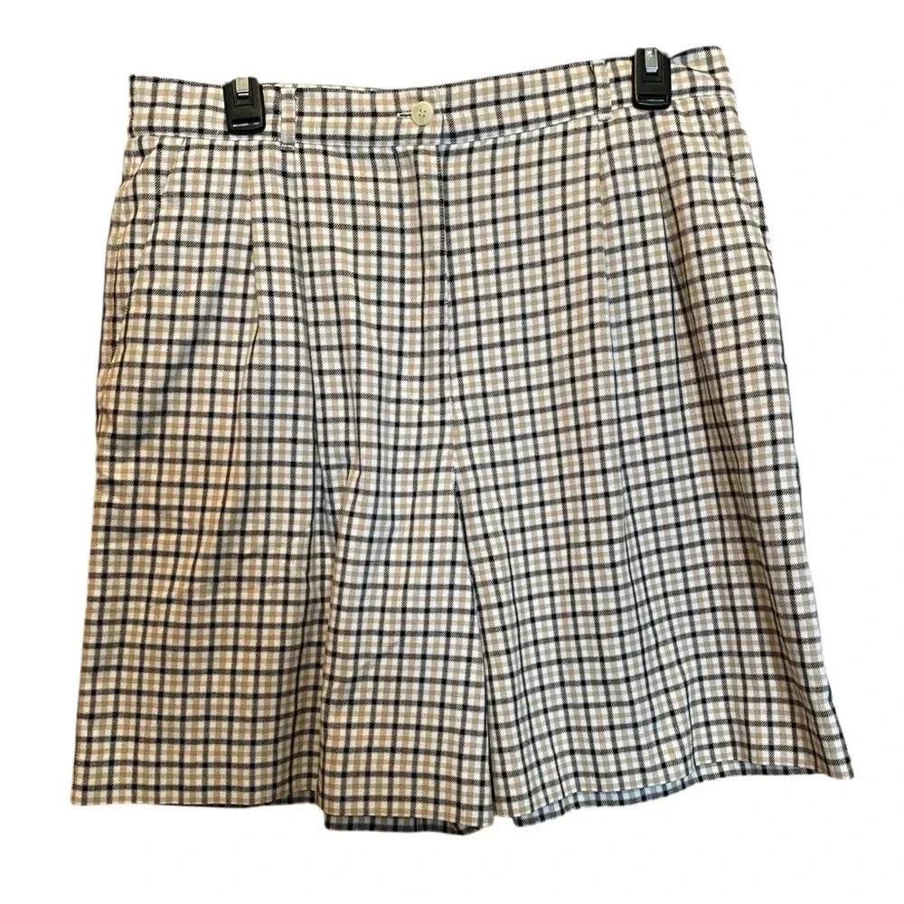 Talbots plaid flannel short